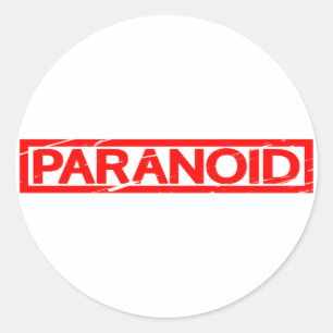 Paranoïde Stamp Ronde Sticker