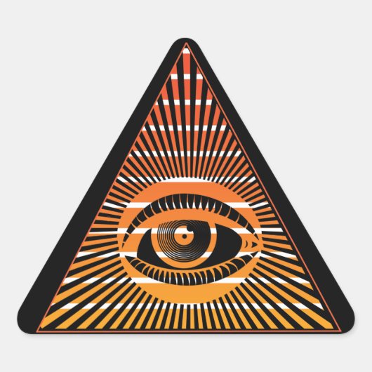 Paranormaal alziend oog van de Voorzienigheid Spir Sticker (Voorkant)