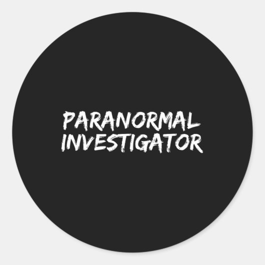 Paranormaal Investigator Ghost Hunting EVP Hallowe Ronde Sticker (Voorkant)