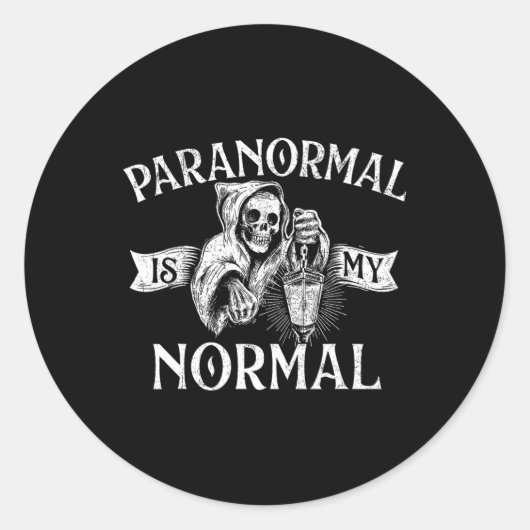 Paranormaal is mijn normaal - Phantom Ghost Huntin Ronde Sticker (Voorkant)