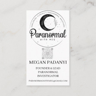 Paranormaal met Meg Verticaal met Foto Visitekaartje