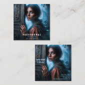 Paranormaal onderzoeker die het spookt vierkante visitekaartje (Voorkant / Achterkant)