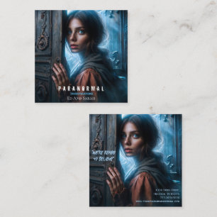 Paranormaal onderzoeker die het spookt vierkante visitekaartje