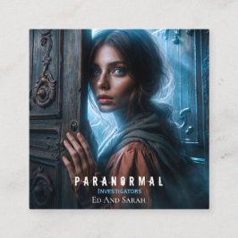 Paranormaal onderzoeker die het spookt vierkante visitekaartje