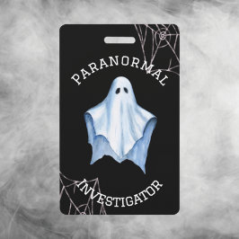 Paranormaal Onderzoeker Ghost & Cobwebs Zwart Badge