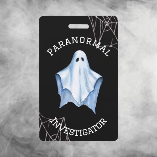 Paranormaal Onderzoeker Ghost & Cobwebs Zwart Badge