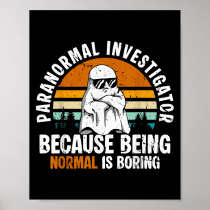 Paranormaal onderzoeker omdat normaal zijn saai is poster
