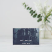 Paranormaal onderzoeker spookhuis visitekaartje (Staand voorkant)