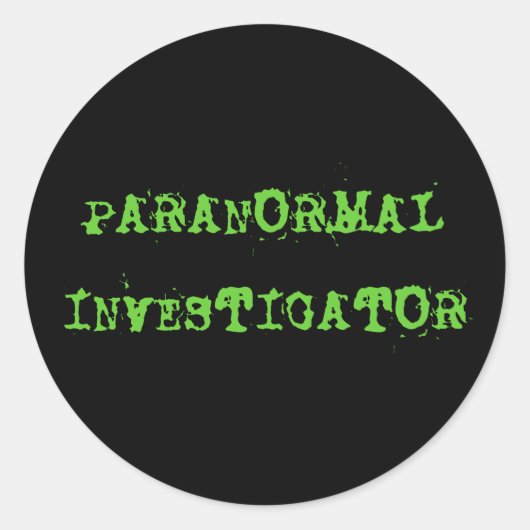 PARANORMAAL ONDERZOEKER STICKER (Voorkant)