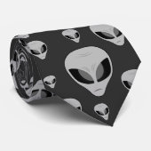Paranormal Alien Pattern Stropdas (Opgerold)