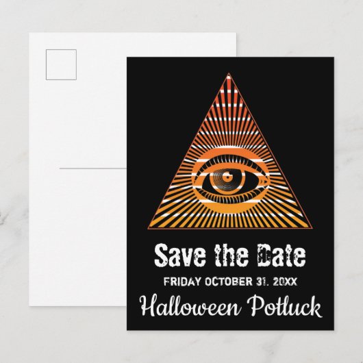 Paranormal All Seing Eye of Providence Spiritueel Aankondigingskaart (Voorkant / Achterkant)