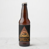 Paranormal All Seing Eye of Providence Spiritueel Bier Etiket (Voorkant)