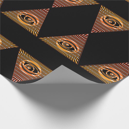 Paranormal All Seing Eye of Providence Spiritueel Cadeaupapier (Hoek)
