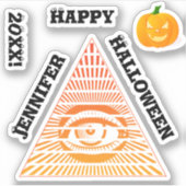 Paranormal All Seing Eye of Providence Spiritueel Sticker (Voorkant)