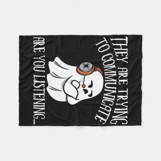 Paranormal EVP Hunting Ghost Hunter Adventures 2 Fleece Deken (Voorkant (Horizontaal))