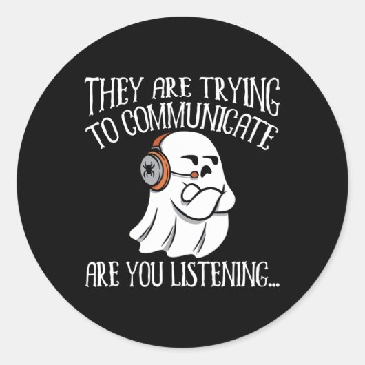 Paranormal EVP Hunting Ghost Hunter Adventures 2 Ronde Sticker (Voorkant)
