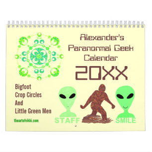 Paranormal Geek 20XX Bigfoot Aliens Graancirkels Kalender