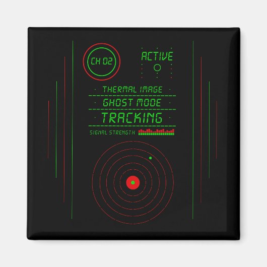 Paranormal Ghost Tracker Radar Display Scanner Art Magneet (Voorkant)