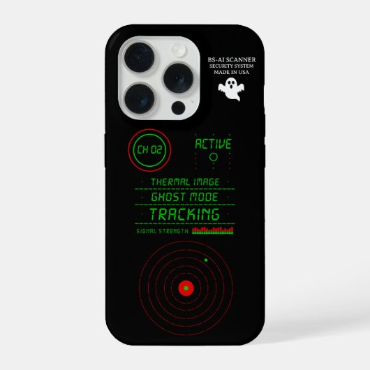 Paranormal Ghost Tracker Radar Scanner Display Art iPhone Hoesje (Achterkant)