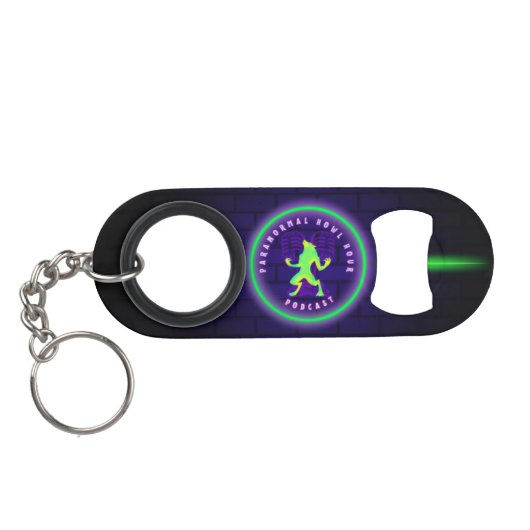 Paranormal Howl Hour Mini Sleutelhanger Bottle Ope Mini Flessenopener (Achterkant Horizontaal)