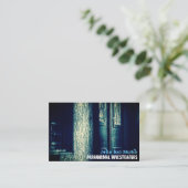 Paranormal Investigator Creepy Cabin Visitekaartje (Staand voorkant)