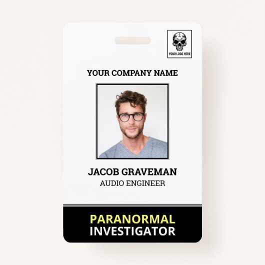 Paranormal Investigator Foto ID Tag Badge (Voorkant)