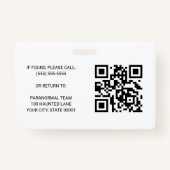 Paranormal Investigator Ghost Hunter Photo ID Badg Badge (Achterkant)