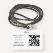 Paranormal Investigator Ghost Hunter Photo ID Badg Badge (Achterkant met draagriem)