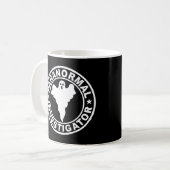 Paranormal Investigator Logo Ghost Hunter Koffiemok (Voorkant links)