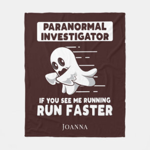 Paranormal onderzoeker spookjacht harder lopen fleece deken