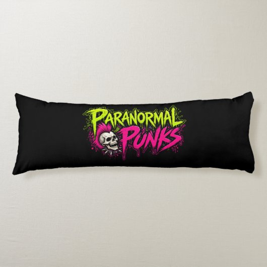 Paranormal Punks Body Kussen – Zwart (Voorkant)