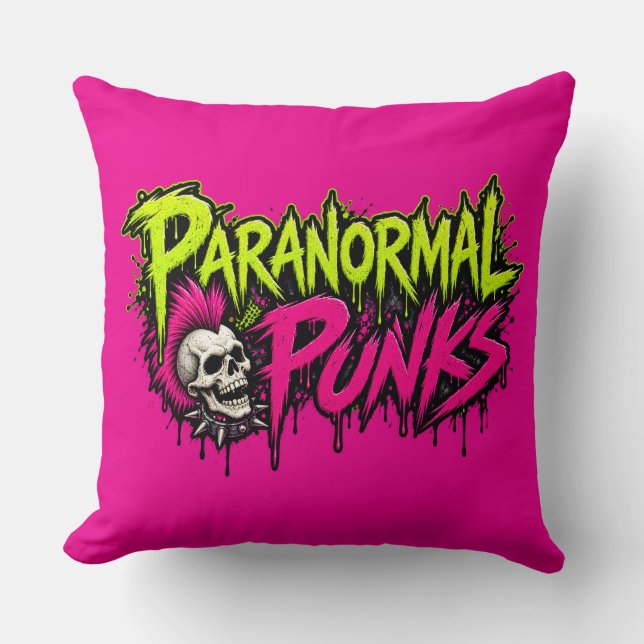 Paranormal Punks Worpillow - Roze Kussen (Voorkant)