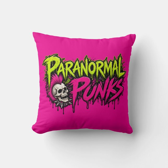 Paranormal Punks Worpillow - Roze Kussen (Voorkant)