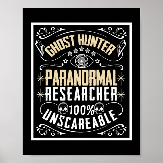 Paranormal researcher Paranormal Investigator Poster (Voorkant)