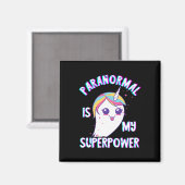 Paranormal Superpower Ghost Unicorn Ghost Hunting Magneet (Voorkant / Achterkant)