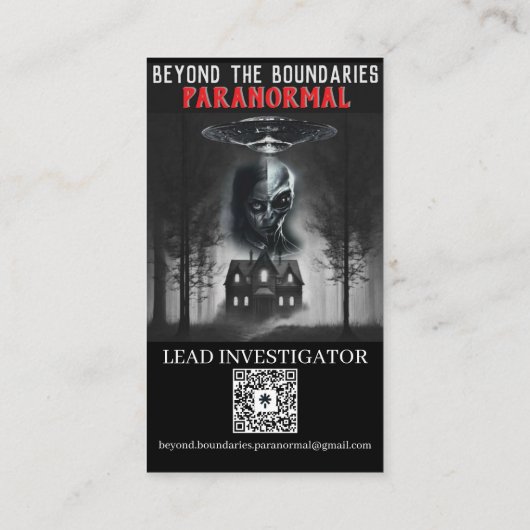 Paranormal with Meg Business Cards no photo Visitekaartje (Achterkant)