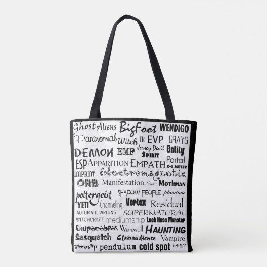 Paranormale Canvas tas (Achterkant)