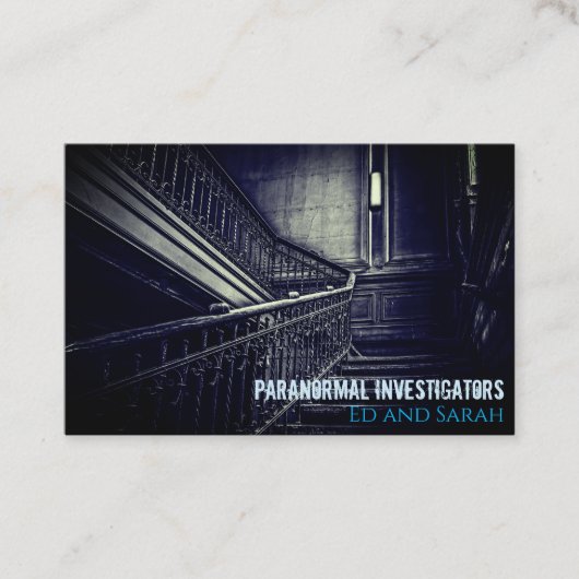 Paranormale Creepy Stairs Visitekaartje (Voorkant)
