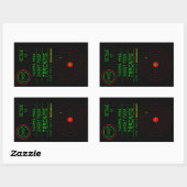 Paranormale Ghost Tracker Radar Scanner Display Ku Rechthoekige Sticker (Vel)