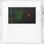 Paranormale Ghost Tracker Radar Scanner Display Ku Rechthoekige Sticker (Tas)