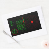 Paranormale Ghost Tracker Radar Scanner Display Ku Rechthoekige Sticker (Envelop)