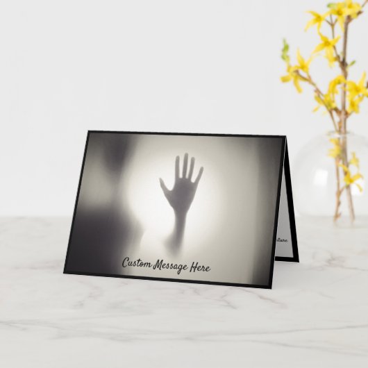 Paranormale griezelige schaduw spookhand kaart (Gele Bloem)