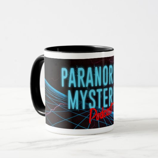Paranormale mysteries Synthwave koffie Mok (Voorkant links)