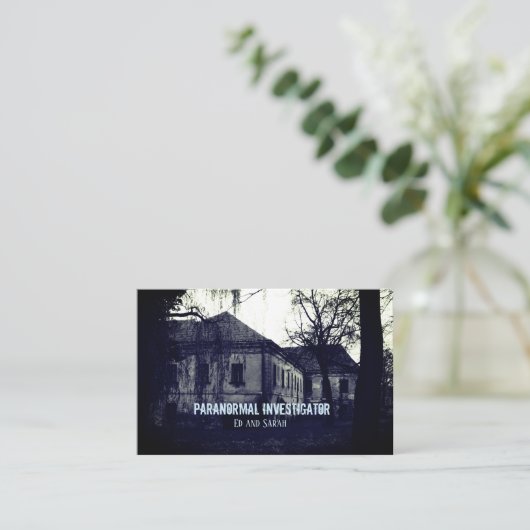 Paranormale onderzoeker 2 Visitekaartje (Staand voorkant)