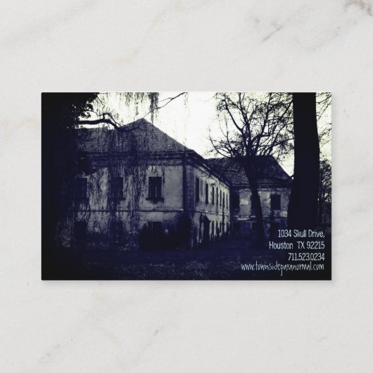 Paranormale onderzoeker 2 Visitekaartje (Achterkant)