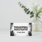 Paranormale onderzoeker achtervolgd visitekaartje (Staand voorkant)