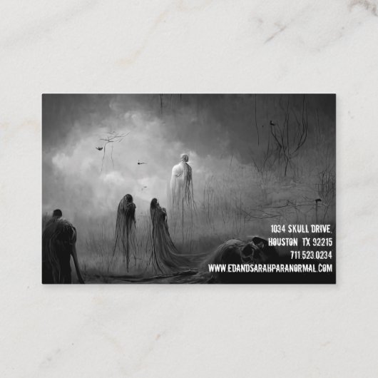 Paranormale onderzoeker Apocalypse Visitekaartje (Achterkant)