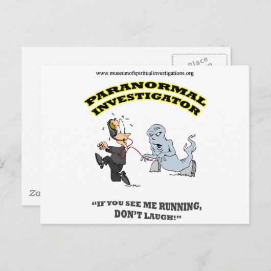 Paranormale onderzoeker briefkaart (Voorkant / Achterkant)