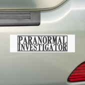 Paranormale onderzoeker bumpersticker (Op auto)