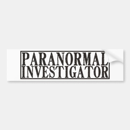 Paranormale onderzoeker bumpersticker (Voorkant)